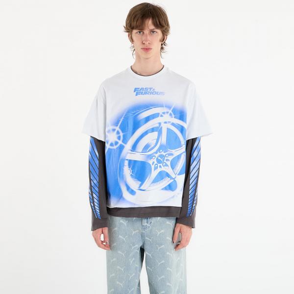 Tričko Puma x Fast & Furious Ls Tee Puma White/ Dusky Gray XXL