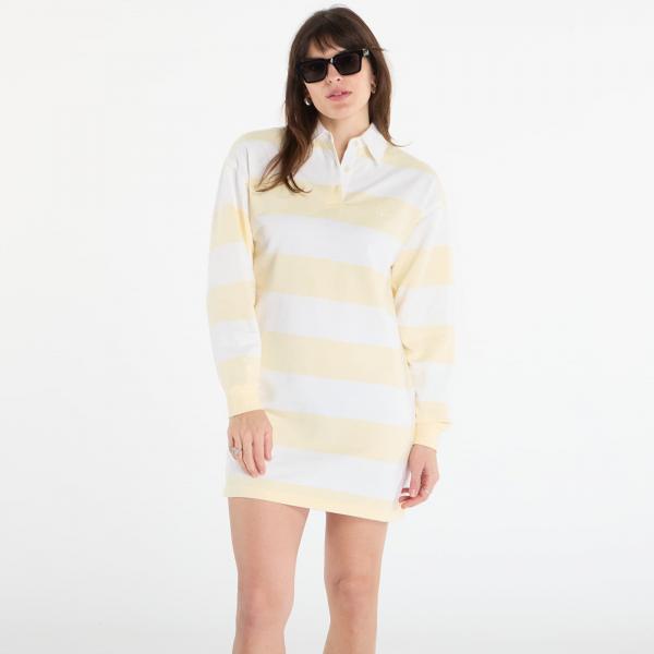 Šaty Calvin Klein Jeans Ls Varsity Stripe Mini Polo Dres Snow White Stripe L