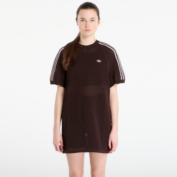 Šaty adidas Knitted Crochet Dress Aurora Coffee XS