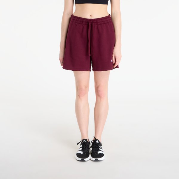 Šortky adidas 3 Stripes Studio Fleece Loose Shorts Maroon S