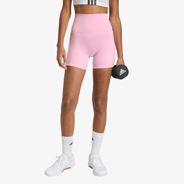 Legíny adidas 3 Stripes Studio All Me Booty Short Leggings True Pink XS