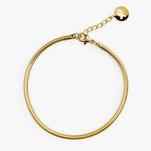 Náramek FURIOSA® Round Snake Bracelet - 16+2 cm Gold Universal