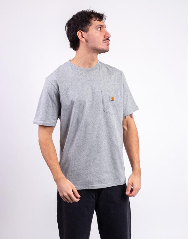 Tričko Carhartt WIP S/S Pocket T-Shirt Grey Heather