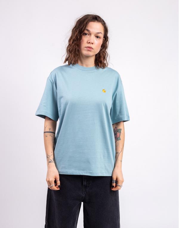 Tričko Carhartt WIP W' S/S Chase T-Shirt Tourmaline/Gold