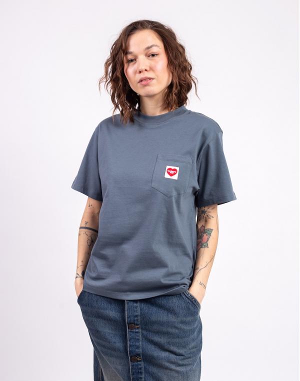 Tričko Carhartt WIP W' S/S Pocket Heart T-Shirt Cozy Blue/Red