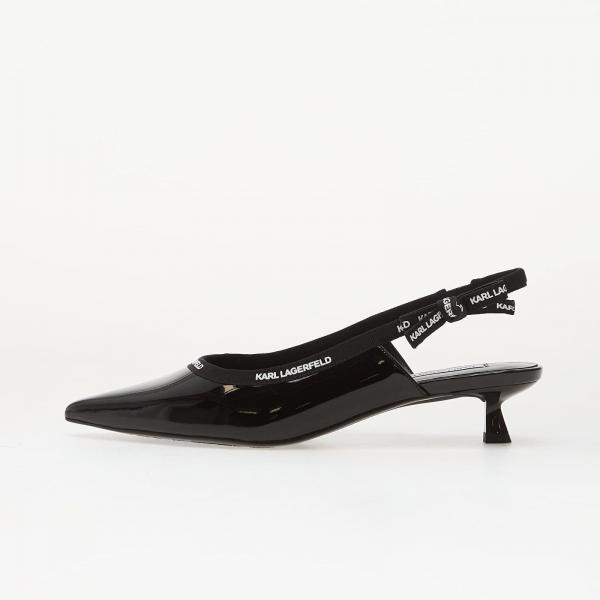 Tenisky Karl Lagerfeld Jeans Pasha Ribbon Sling Black Patent Lthr EUR 36