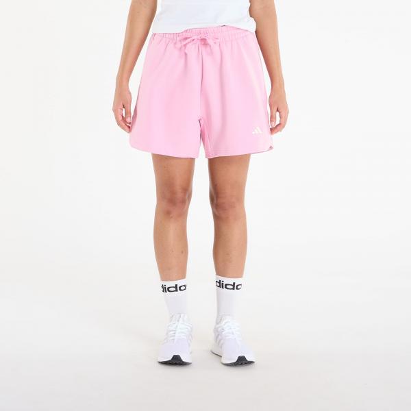 Šortky adidas 3 Stripes Studio Fleece Loose Shorts True Pink S