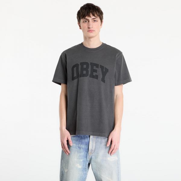 Tričko OBEY Collegiate Pigment Tee Pigment Stretch Limo XL