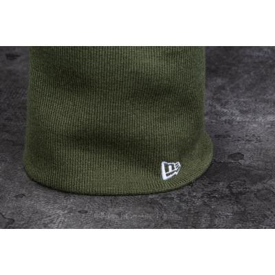 New Era Essential Long Knit Beanie Olive Green