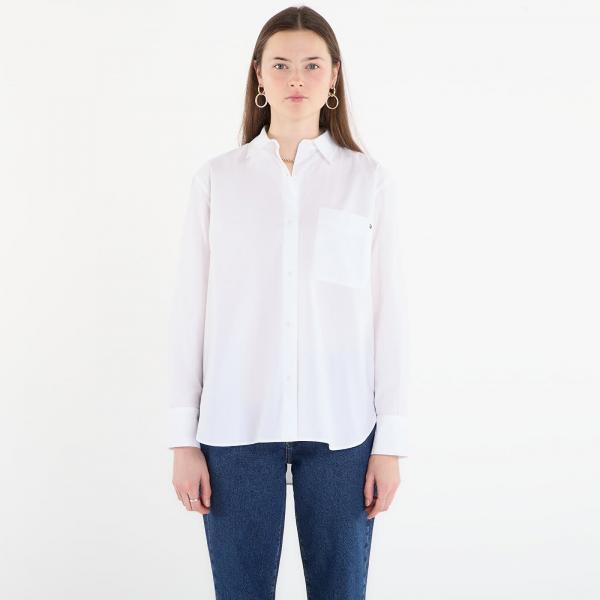 Košile Tommy Hilfiger Ess Poplin Easy Fit Shirt Optic White M
