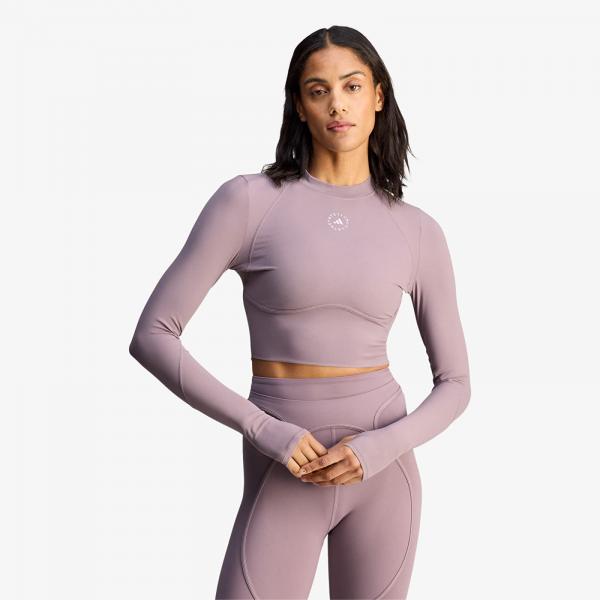 Top adidas x Stella Mccartney Training Longsleeve Crop Legacy Purple M