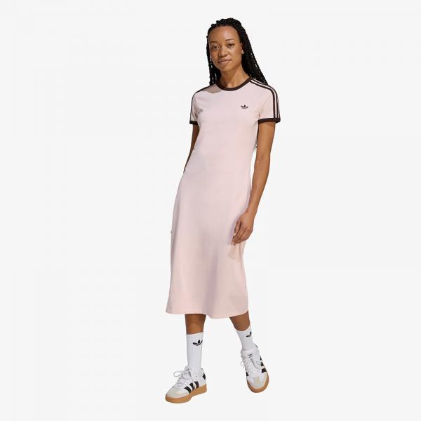 Šaty adidas 3 Stripes Dress (Slim) Sandy Pink/ Aurora Coffee M