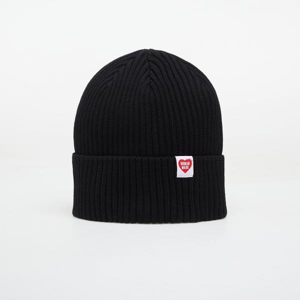 Čepice HUMAN MADE Cotton Rib Beanie Black Universal