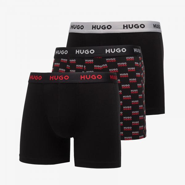 Boxerky Hugo Boss Boxer Briefs 3-Pack Design Black L