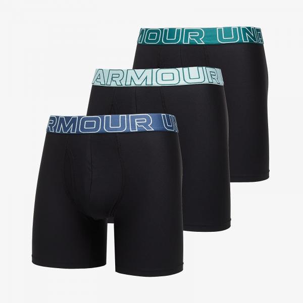 Boxerky Under Armour Performance Tech Mesh Solid 6in 3-Pack Black M