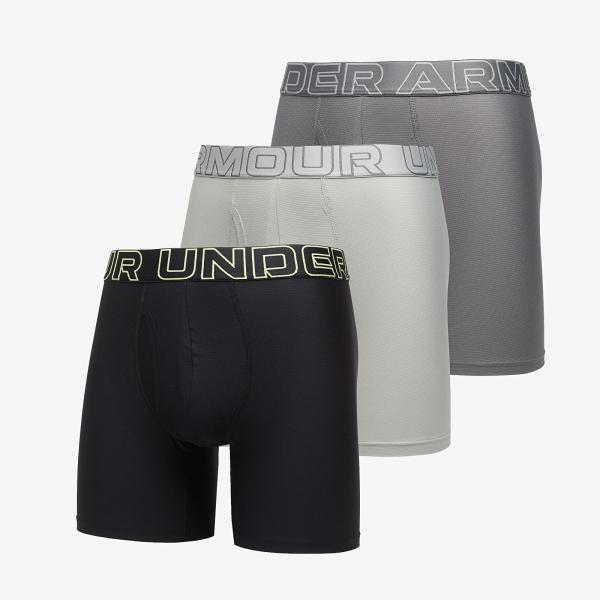 Boxerky Under Armour Performance Tech Mesh Solid 6in 3-Pack Gray S