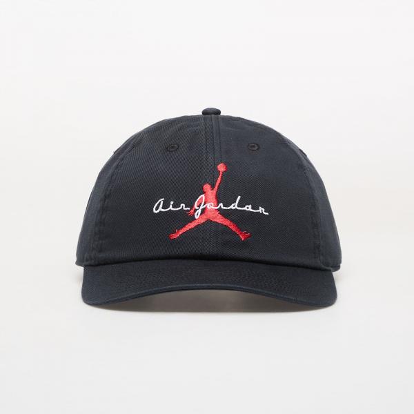 Kšiltovka Jordan Club Cap Unstructured Adjustable Hat Black/ White/ University Red L/XL
