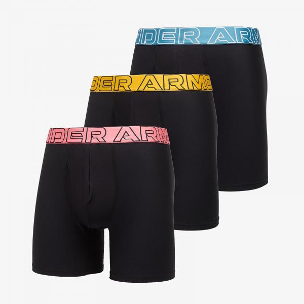 Boxerky Under Armour Performance Tech Solid 6in 3-Pack Black XXXL