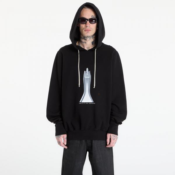 Mikina Rick Owens DRKSHDW Oversized Hoodie Black/ Milk L