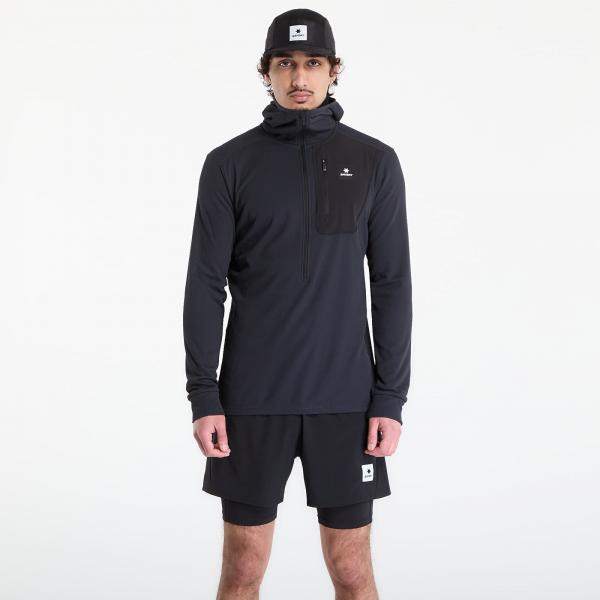 Mikina SAYSKY Combat Half Zip Fleece Hoodie Black L