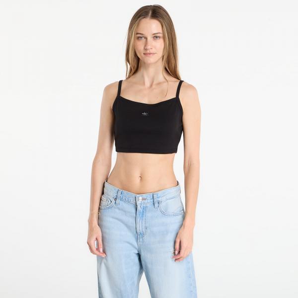 Top Calvin Klein Jeans Sl Woven Label 2X2 B Black S