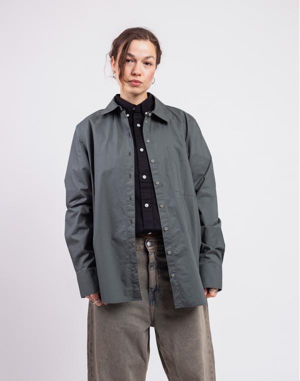 Armedangels Loose Poplin Shirt Blouse 2682 space steel S