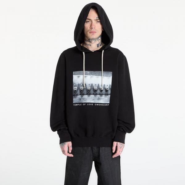 Mikina Rick Owens DRKSHDW Oversized Hoodie Black/ Milk L