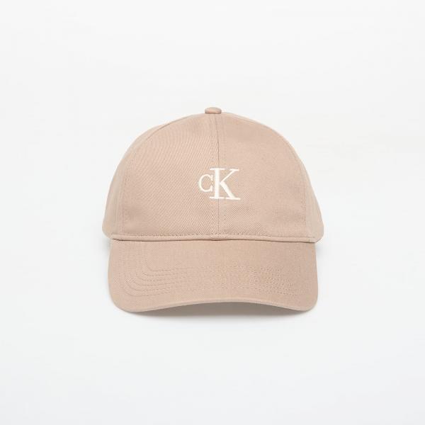 Kšiltovka Calvin Klein Monogram Embroidery Baseball Cap Desert Taupe/ Contrast Logo Universal