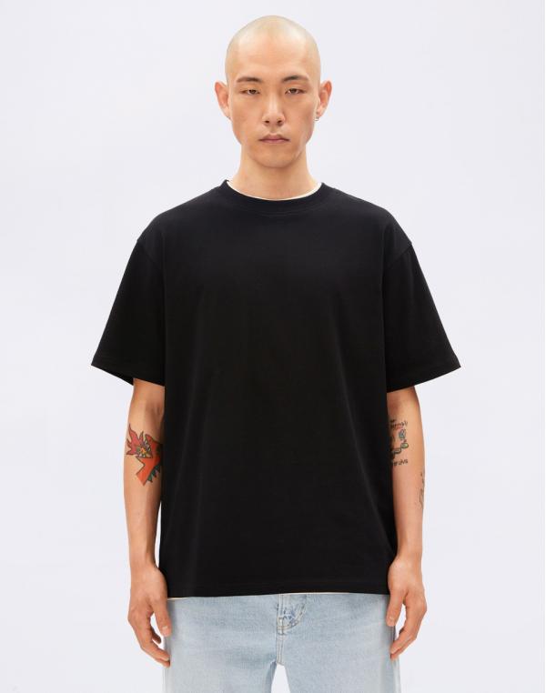 Tričko Armedangels Maarkos Heavy Weight 105 black