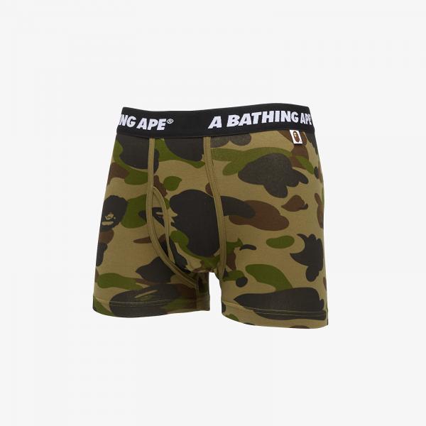 Boxerky A BATHING APE 1St Camo Trunks Green XL