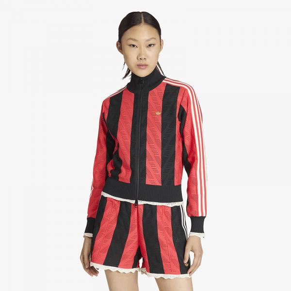 Mikina adidas Firebird Tracktop Black/ Semi Lucid Red S