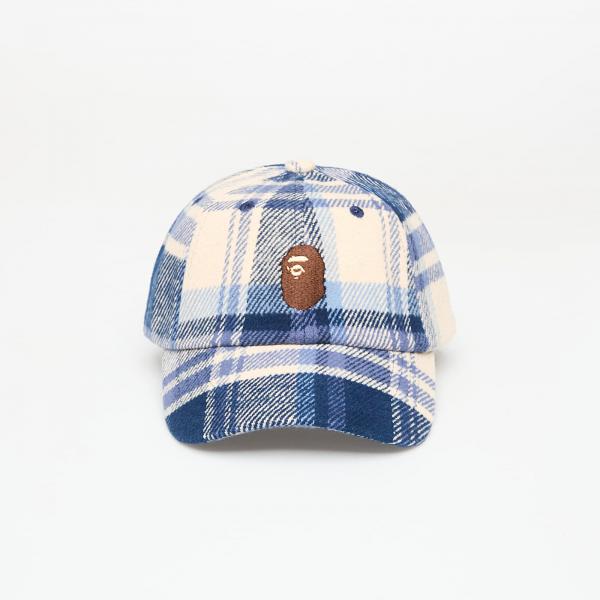 Kšiltovka A BATHING APE Bape Check Panel Cap Navy Universal