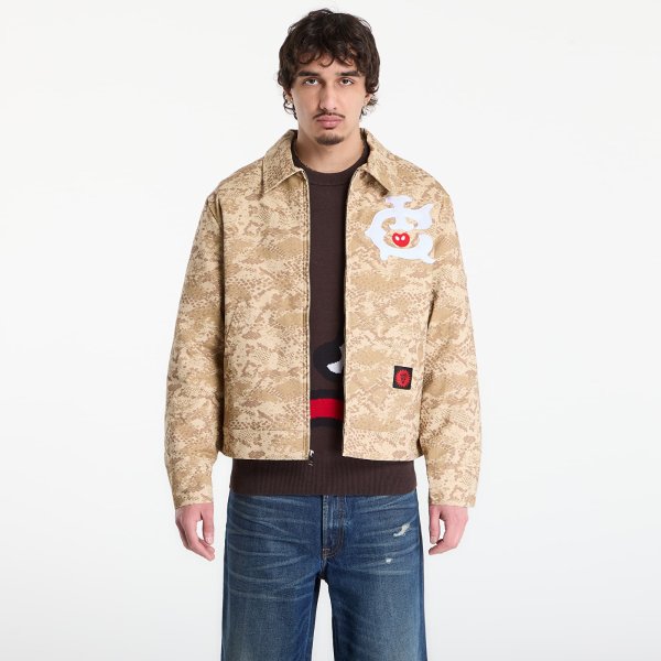 Bunda Billionaire Boys Club Icecream Snakeskin Quilted Work Jacket Light Brown S