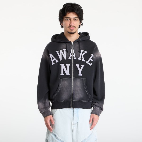 Mikina Awake NY Collegiate Arch Zip Hoodie Black L