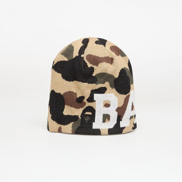 Čepice A BATHING APE 1St Camo Knit Cap Yellow Universal