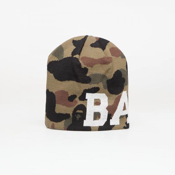 Čepice A BATHING APE 1St Camo Knit Cap Green Universal