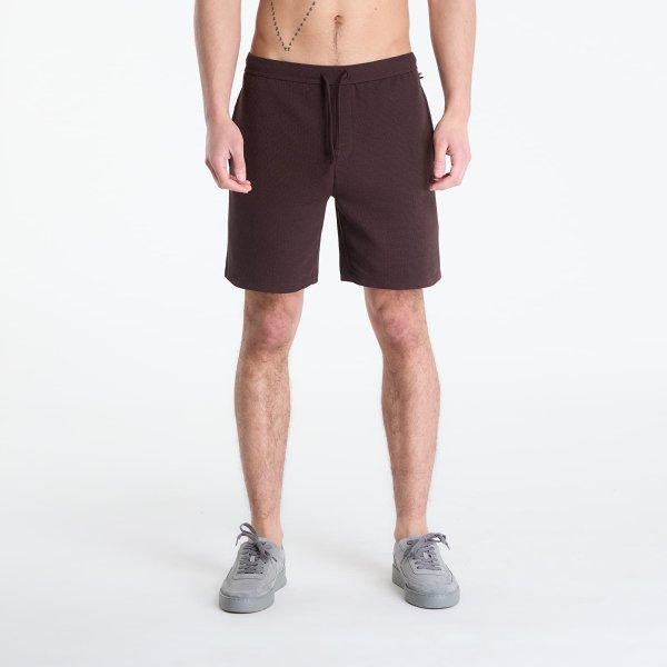 Šortky Hugo Boss Pyjama Shorts With Embroidered Logo Dark Brown M