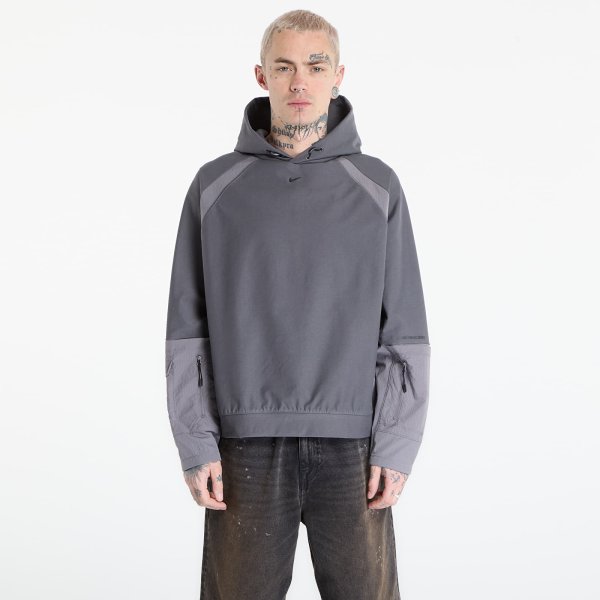 Mikina Nike Tech Men's Dri-FIT Shori Knit Utility Hoodie Iron Grey/ Pencil Point/ Black L