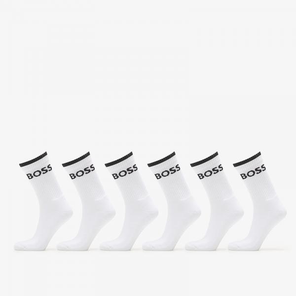 Ponožky Hugo Boss 6-Pack QS Stripe CC Socks White 43-46