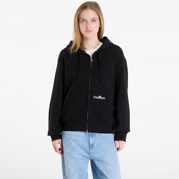 Mikina Carhartt WIP Hooded WIP Label Sweat Jacket UNISEX Black S