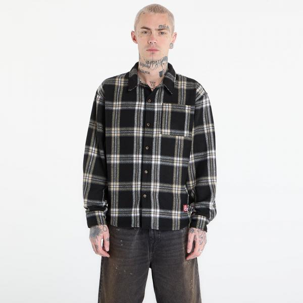 Košile Jordan Flight Men's Flannel Shirt Black/ Pale Ivory S