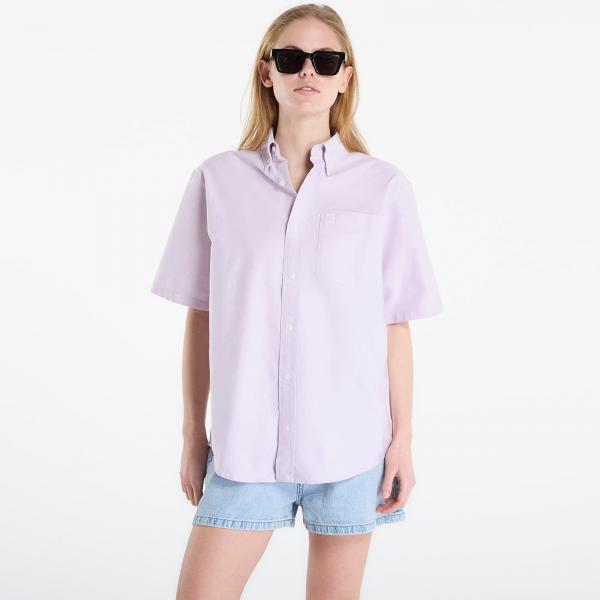 Košile Carhartt WIP S/S Braxton Shirt UNISEX Gentle Purple/ Wax S