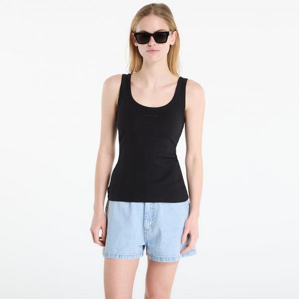 Tílko Calvin Klein Sl Varigated Rib Nano Logo Tank Black L
