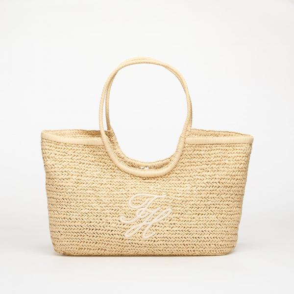 Kabelka Tommy Hilfiger Elevated Summer Tote Raffia Beige Universal