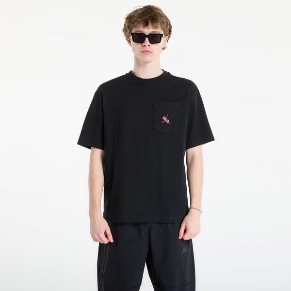 Tričko Jordan Men's T-Shirt Black/ Gym Red S