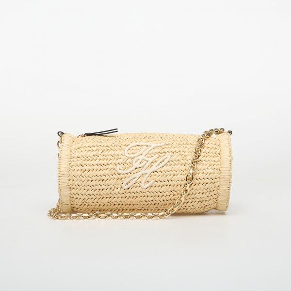 Kabelka Tommy Hilfiger Elev Summ Chain Bag Raffia Beige Universal