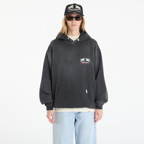Mikina REPRESENT 24 Hour Service Hoodie UNISEX Stained Black XXL