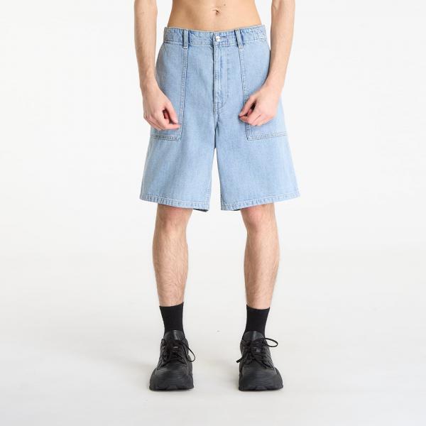 Šortky Calvin Klein Jeans Linen Denim Utlity Shorts Blue L