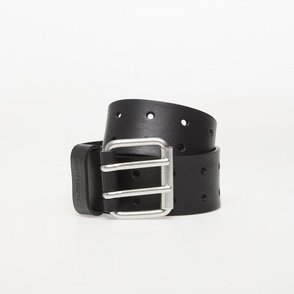 Pásek Carhartt WIP Double Script Belt Black/ Silver XS