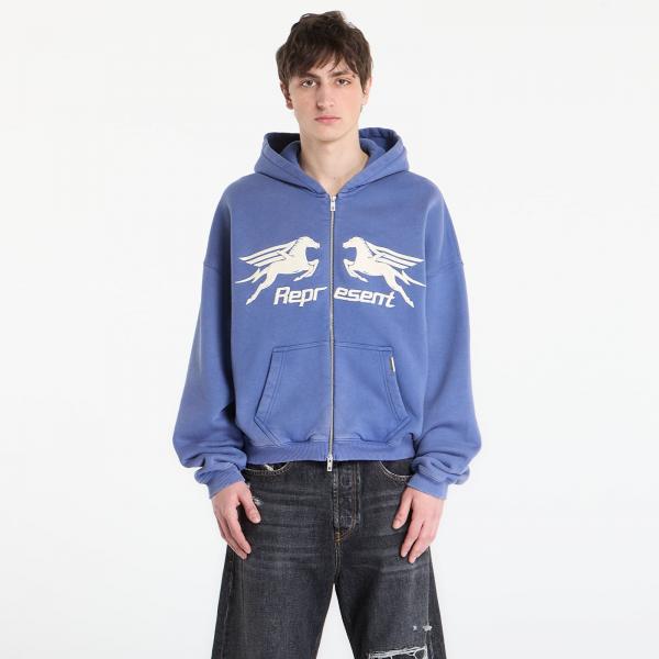Mikina REPRESENT Pegasus Zip Through Hoodie UNISEX Indigo L